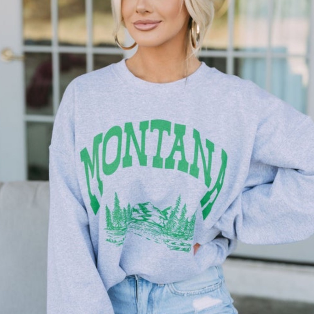 These Three Boutique Montana Oversized Crewneck